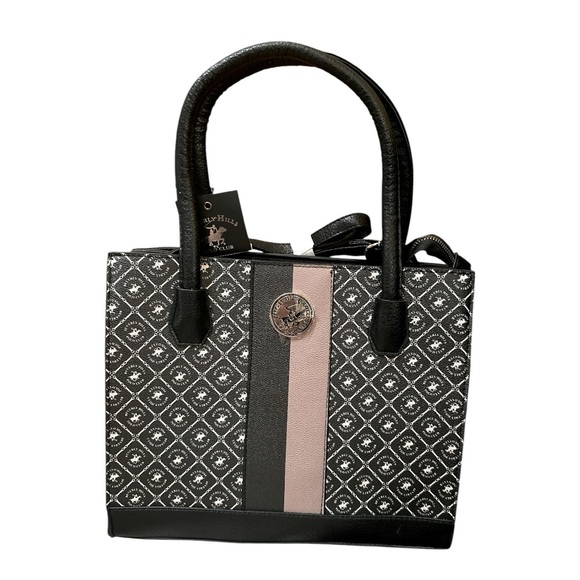 Beverly Hills Polo Club Black Tote Handbag NWT - Picture 1 of 5